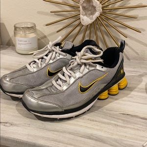 Nike Silver and Yellow LiveStrong Shox Shoes